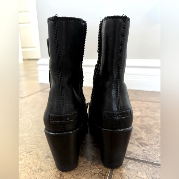 Sorel After Hours Black Wedge Waterproof Bootie size 9 - Picture 5 of 9